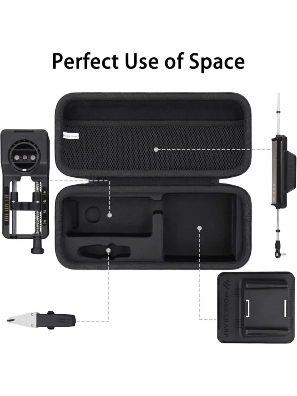 Durable Hard Case for Knife Sharpener - Precision Adjust, Black Storage Solution